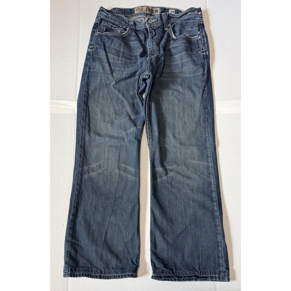BKE TYLER - BUCKLE - Men's Distressed Bootcut Denim Blue Jean- Size 32x30‎ - Picture 2 of 9